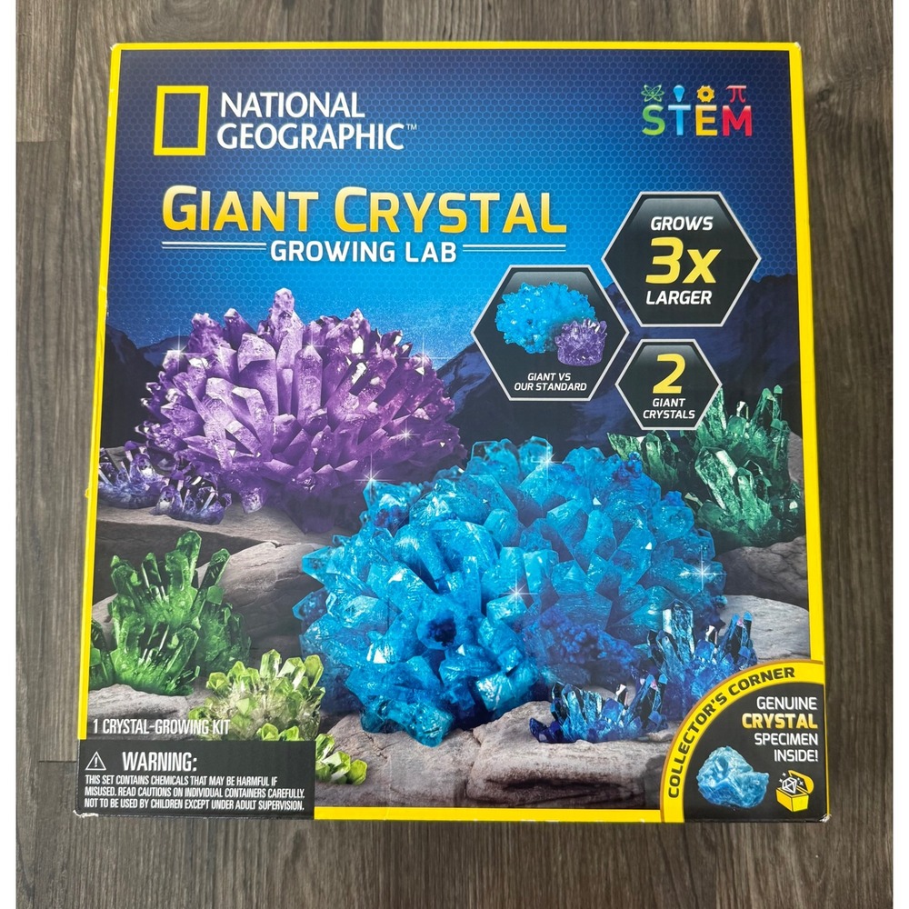 National Geographic Giant Crystal Growing Lab STEM Science Kit for Kids Ages 8+